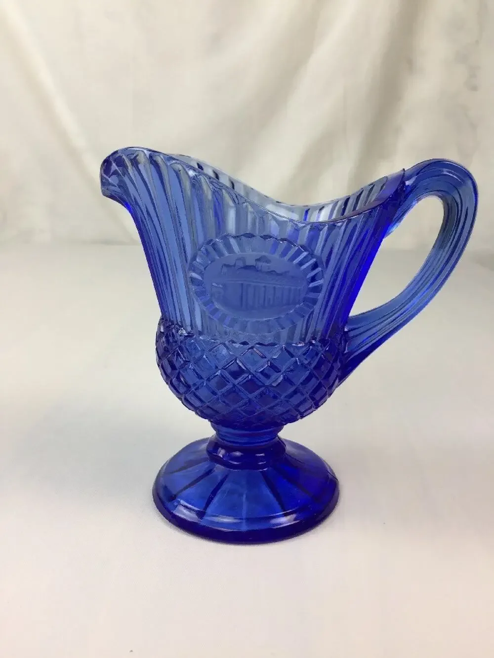 Avon Cobalt Blue Glass Mt. Vernon Pitcher